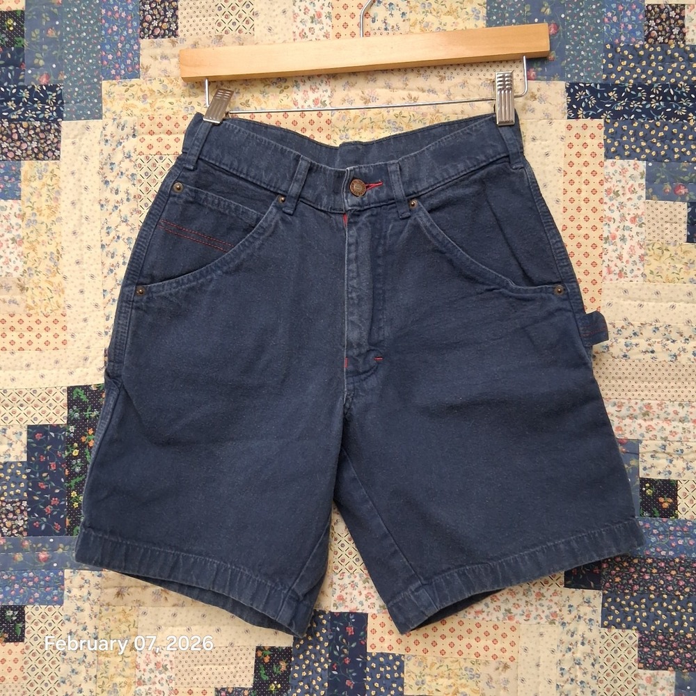 Vintage Rare Stussy Painter Carpenter Shorts Teen Youth Size‎ 26 Dark Blue